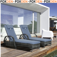 2 Pieces Rattan Adjustable Sun