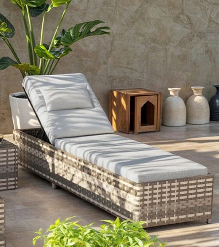Vancouver rattan sun lounger - vancouver,