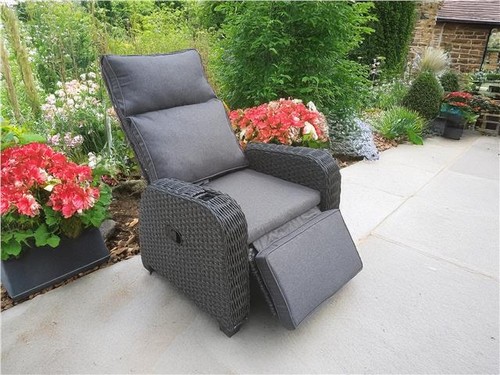 Rattan recliner wicker garden - recliner,