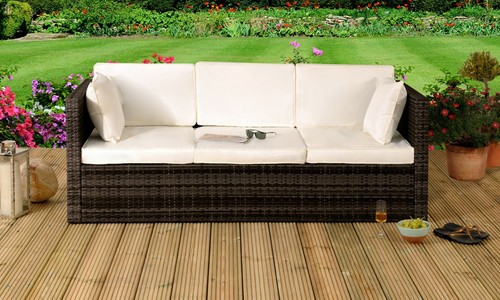 Rattan sun lounger storage - lounger,