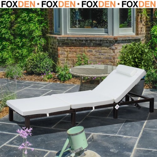 Rattan sun lounger - rattan,