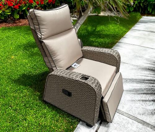 Rattan recliner wicker - recliner, garden