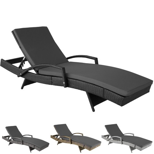 Rattan sun lounger - sun, aluminium