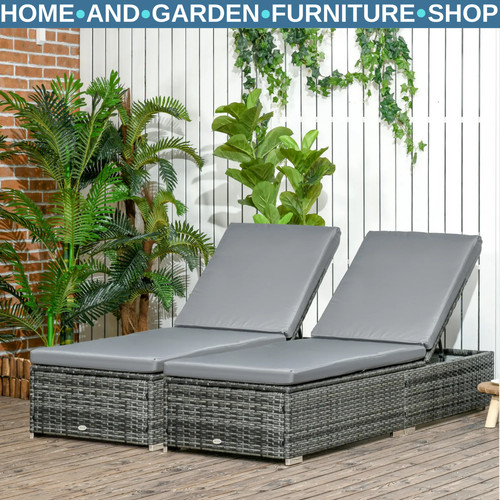 Set rattan sun loungers - of,