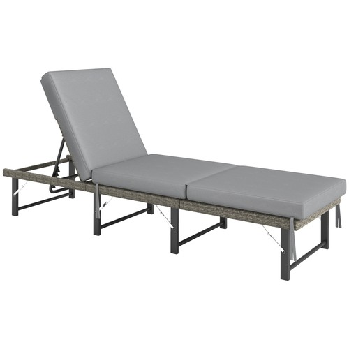 Outsunny folding rattan sun - outsunny,