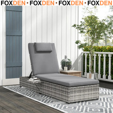 Outdoor PE Rattan Sun Lounger