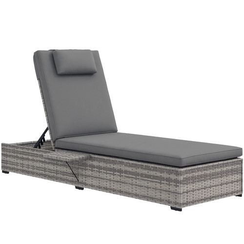 Outsunny rattan sun lounger - sun,