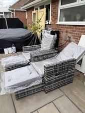 5 Piece PE Rattan Sun Lounger